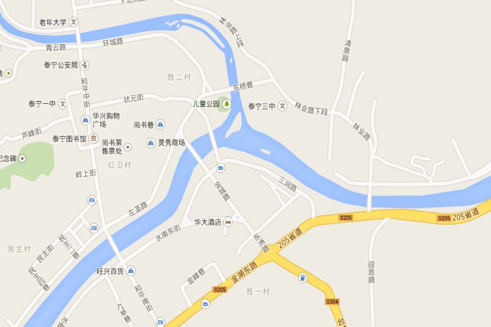 泰宁县城主要街道地图图片